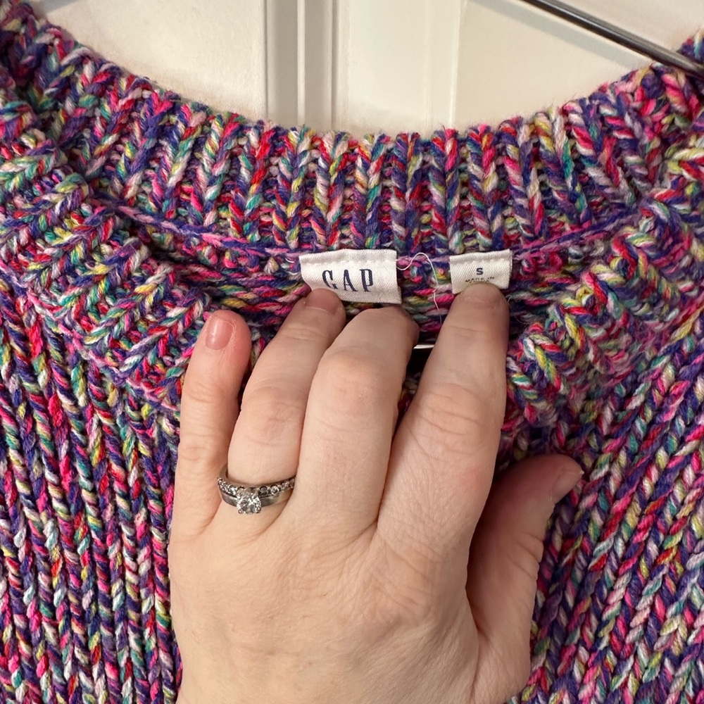 GAP|Multicolor Women's Cotton Sweater|Vintage - Picture 3 of 4
